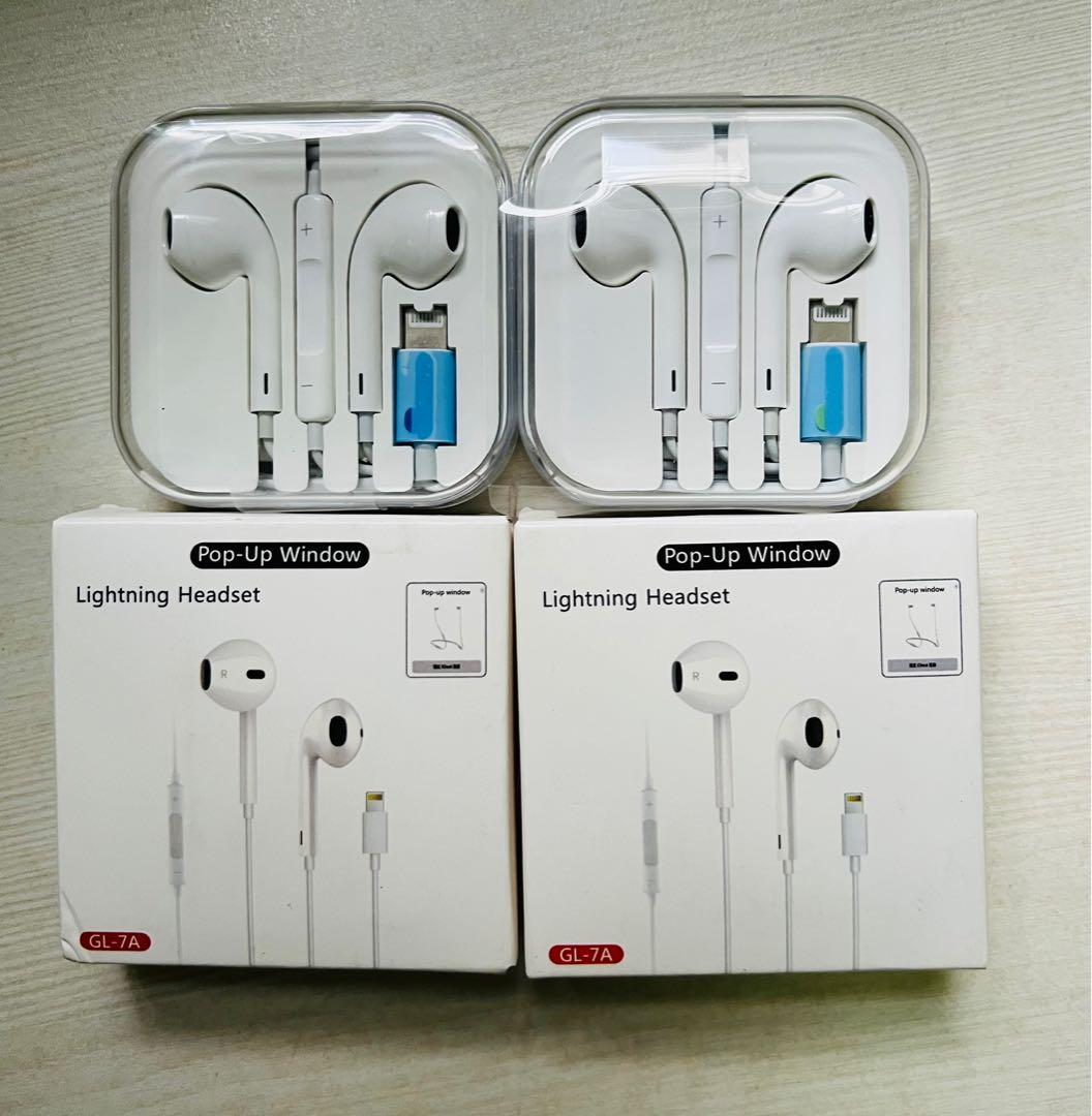 Lightning cable earpiece for apple phone 2 for 1 price Audio Earphones on Carousell