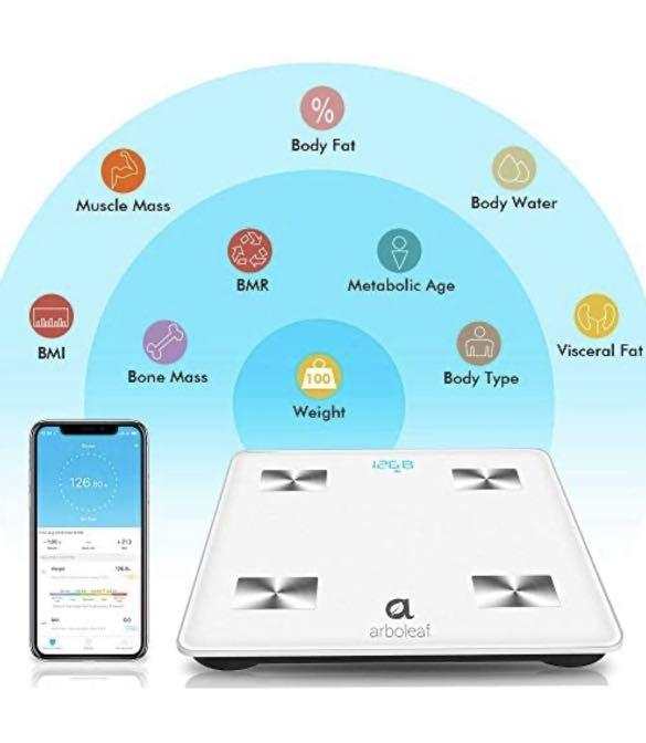 Arboleaf Smart Scale for Body Weight Body Composition Scale Digital Weight  Scale, 5 to 400lbs 