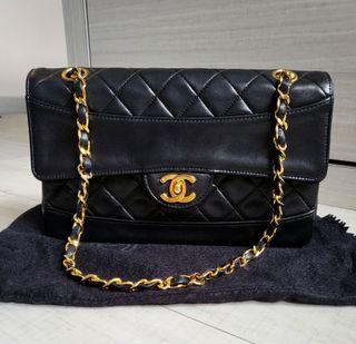 chanel bag tote canvas leather