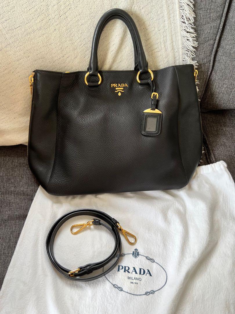 PRADA black leather hobo slouch bag - Encore Clothing Agency