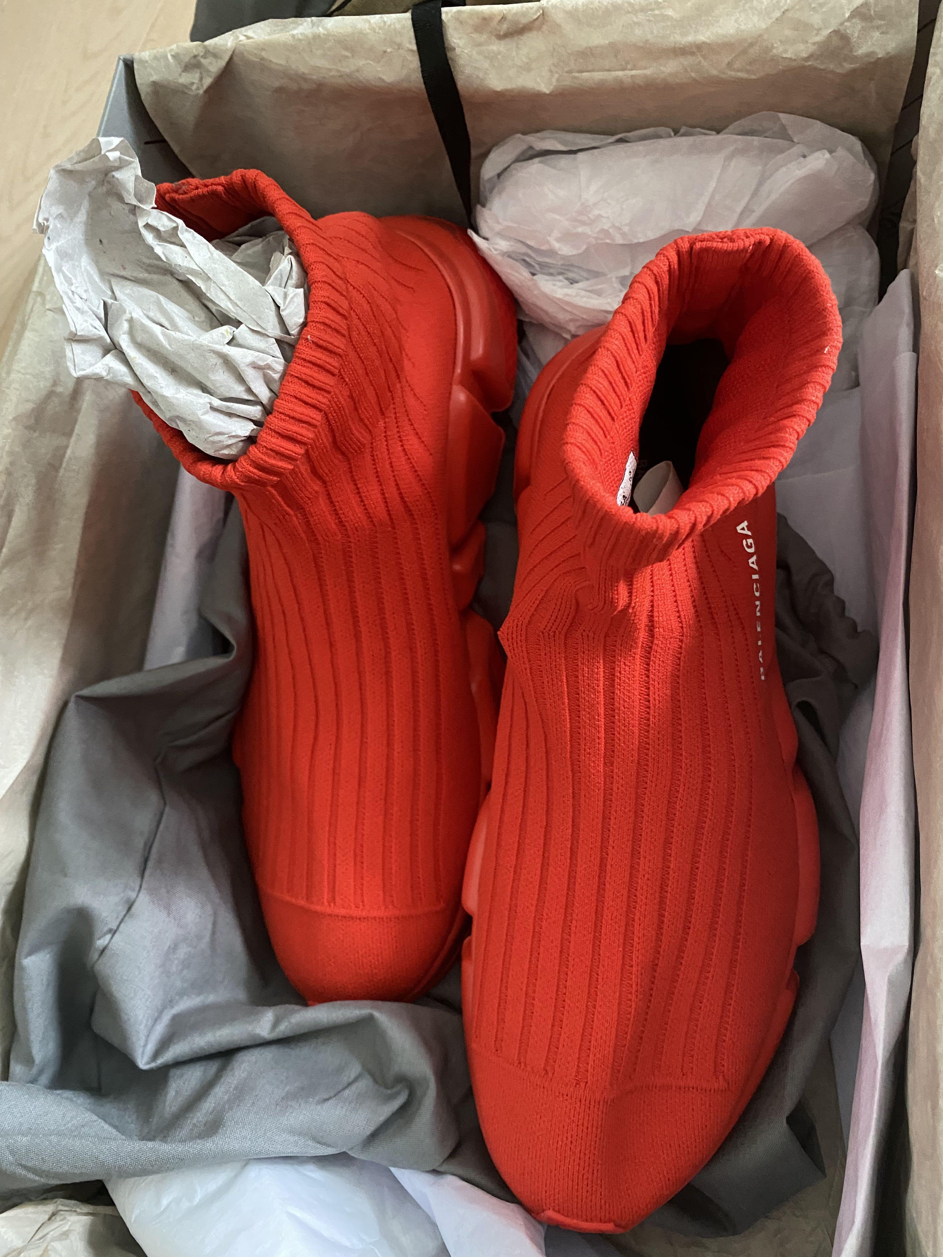 Balenciaga speed shop knit red