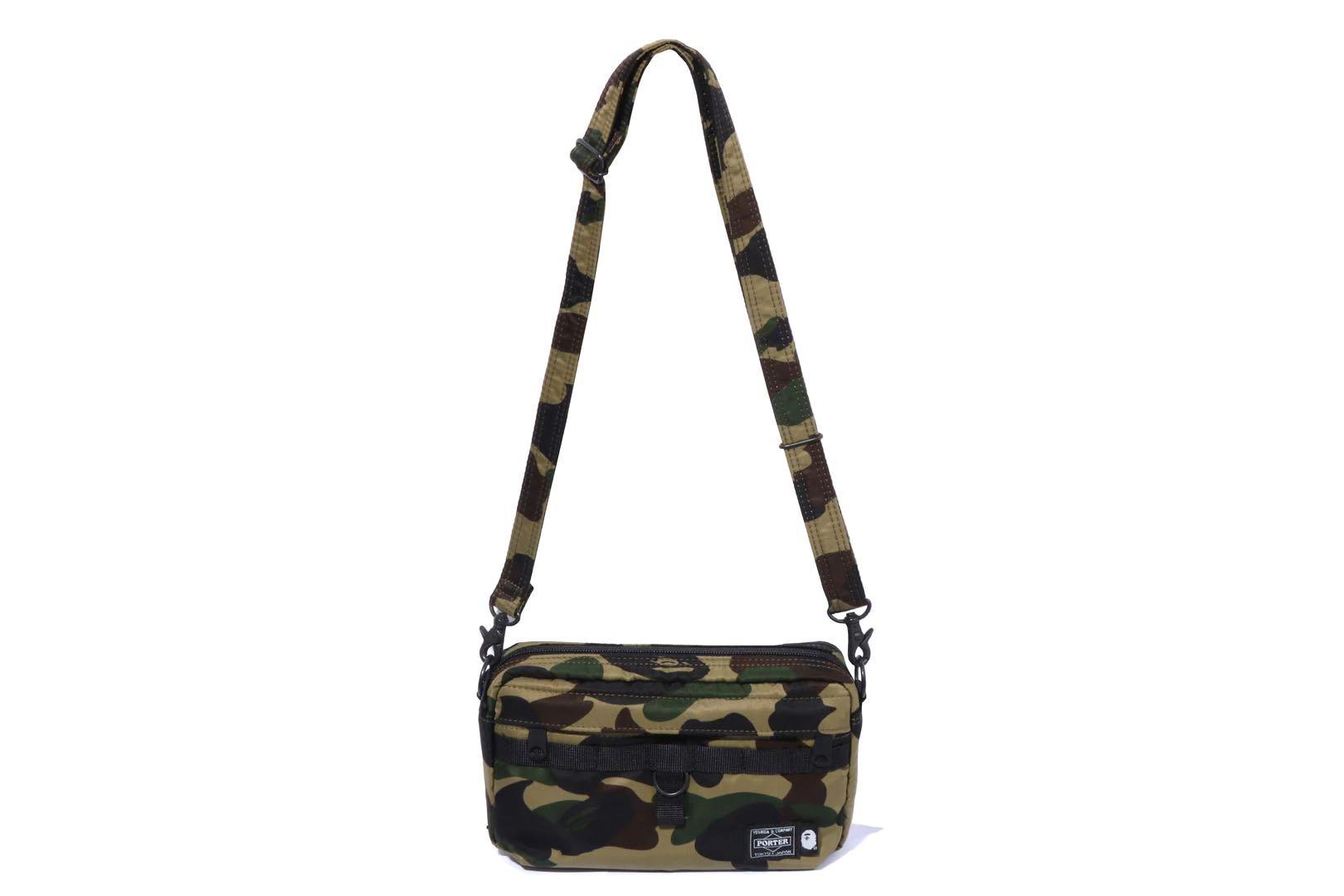 bape 1st camo shoulder bolsa