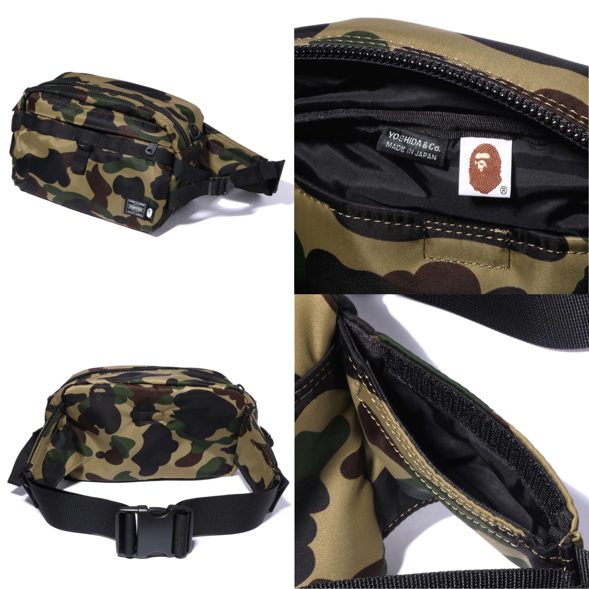 Brandnew‼️ BAPE 1st Camo Waist Bag (Green) & Supreme X Lacoste