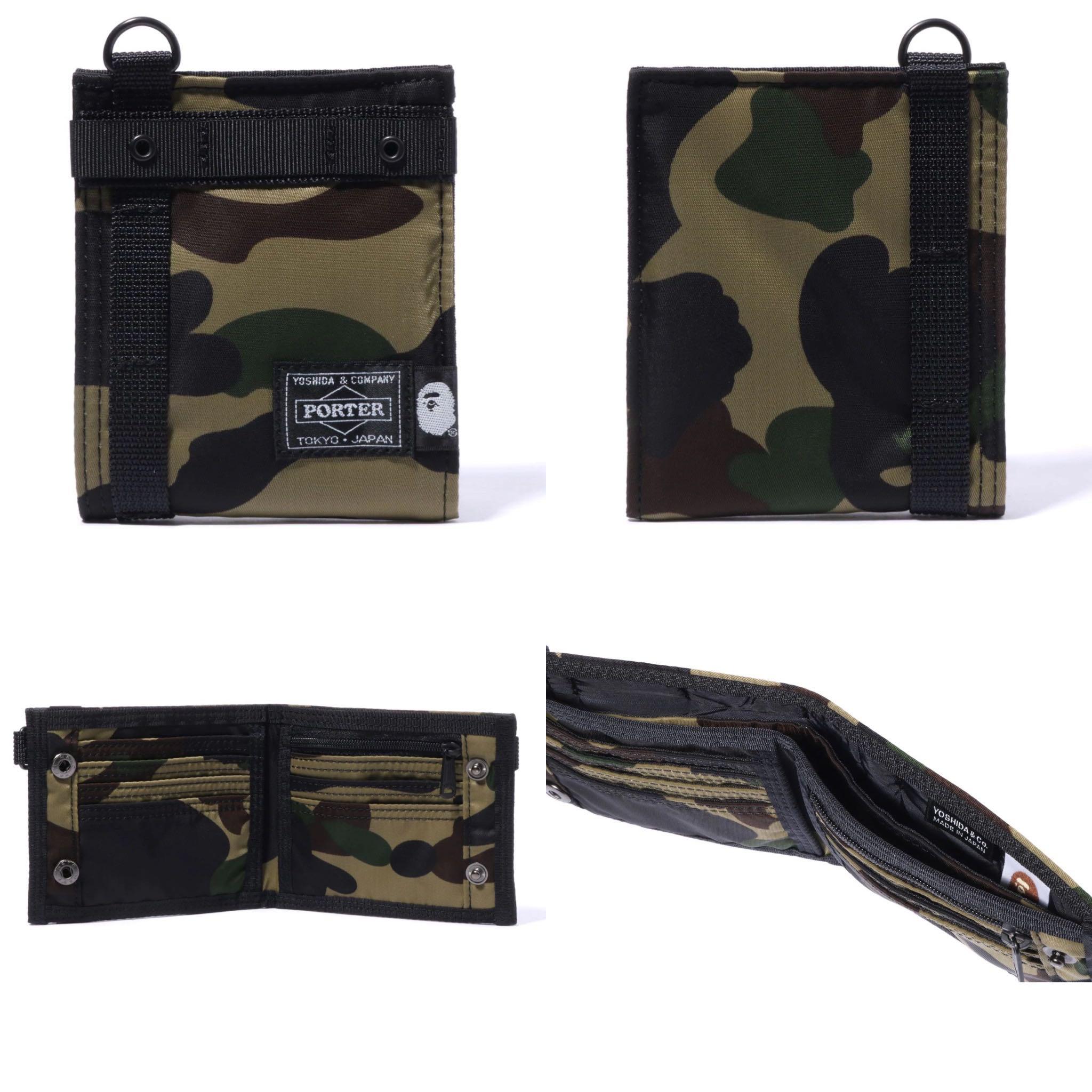 PORTER ポーター A BATHING APE ウォレット 財布 別注 A BATHING APE × PORTER 財布 カモフラ 二つ折り 青 吉田