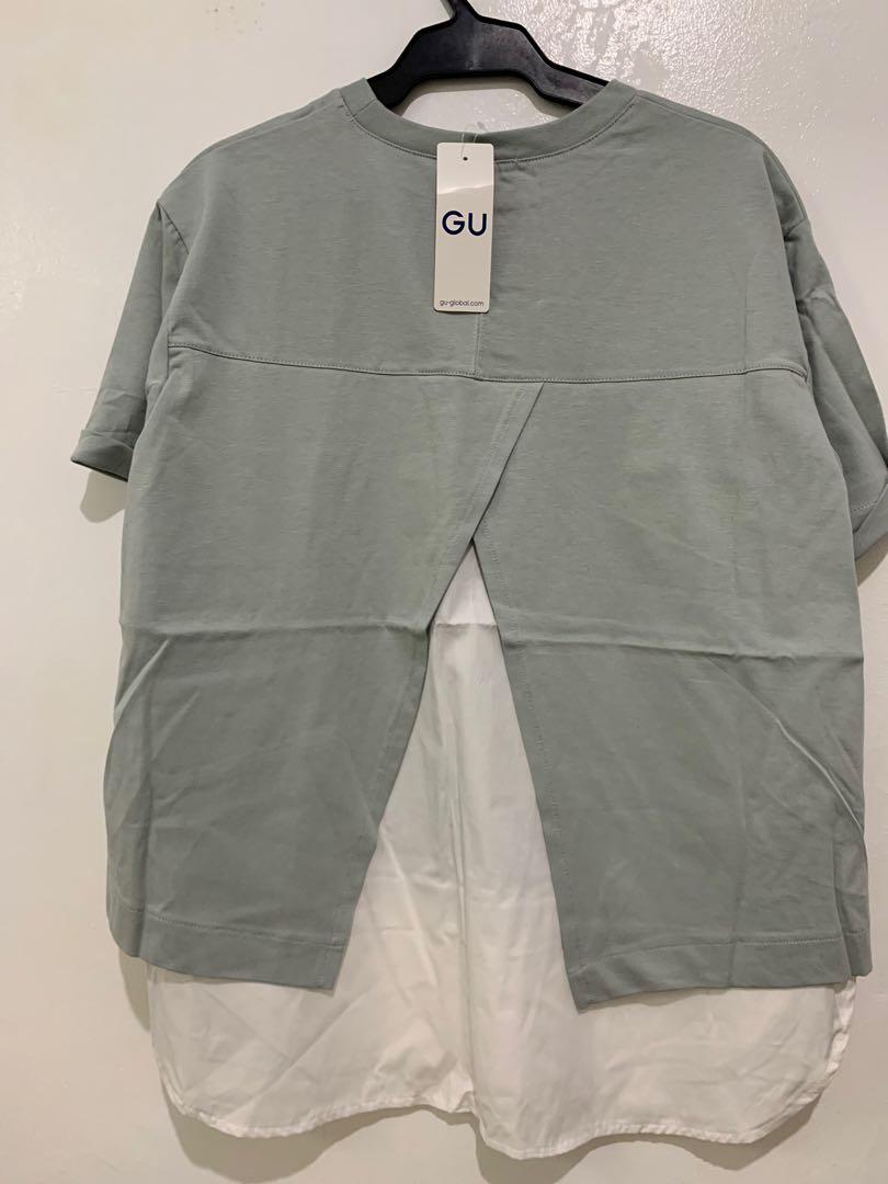 Blouse light green (Category: Blouses) located in Taguig. Submitted by mozhdthird21 (Listing ID 1151889592, Image 3). Description: Band New 100% cotton GU brand ( Japan product) with tag size M loose fit if interested just pm or text 09274246171.