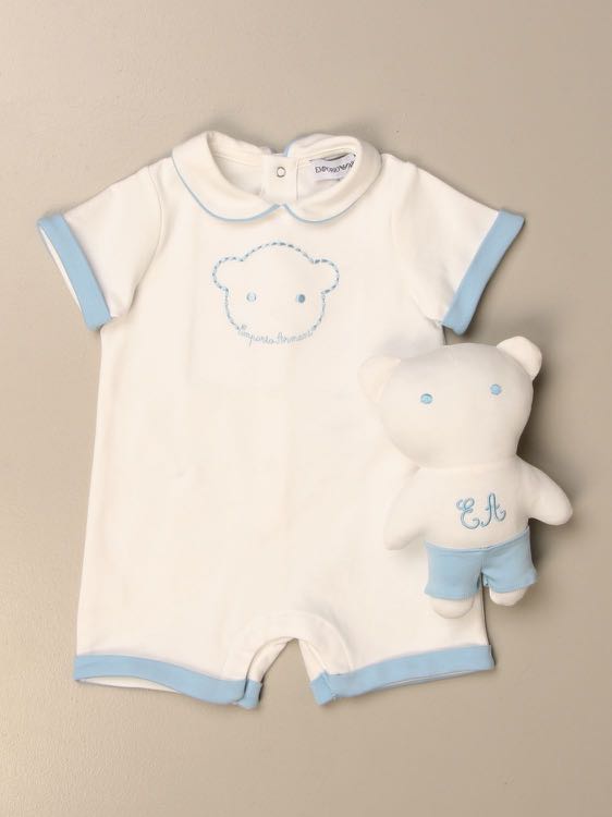 BN Emporio Armani onesie + bear set in cotton, Babies & Kids, Babies & Kids  Fashion on Carousell