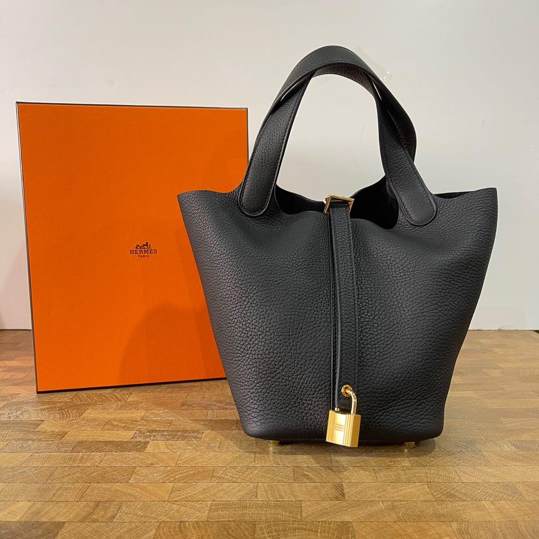 Hermes Picotin 22 Black GHW, Luxury, Bags & Wallets on Carousell