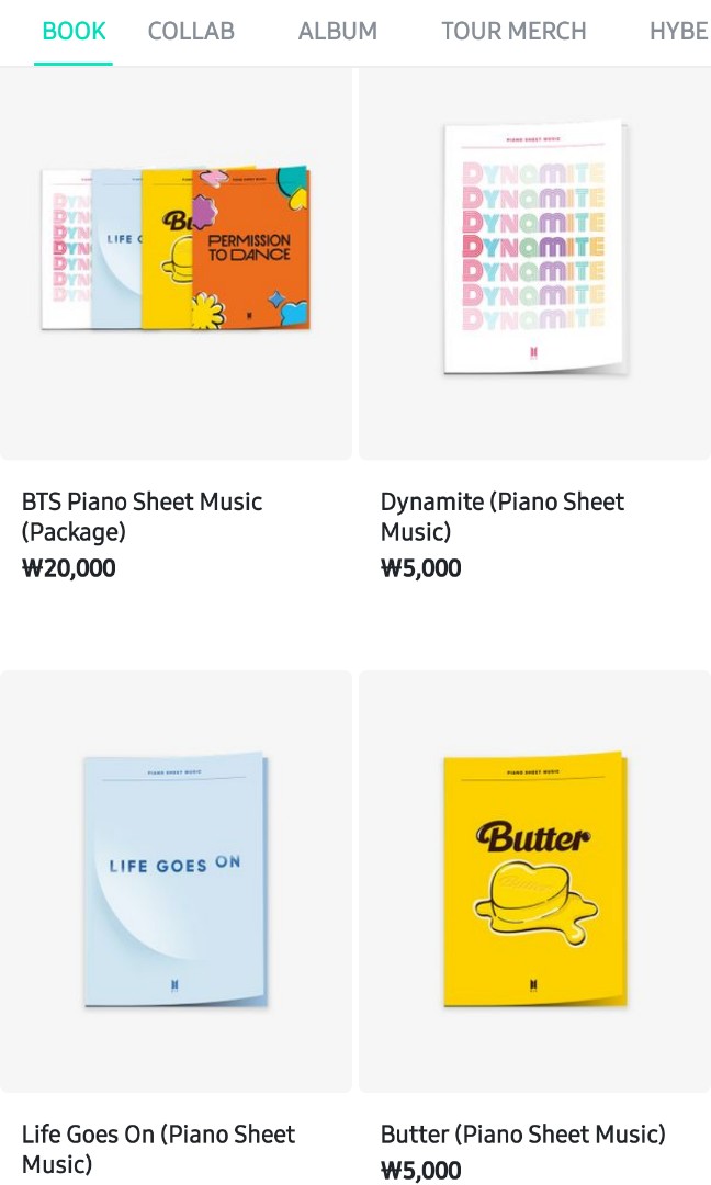 BTS PIANO MUSIC SHEET, Hobbies & Toys, Memorabilia & Collectibles, K