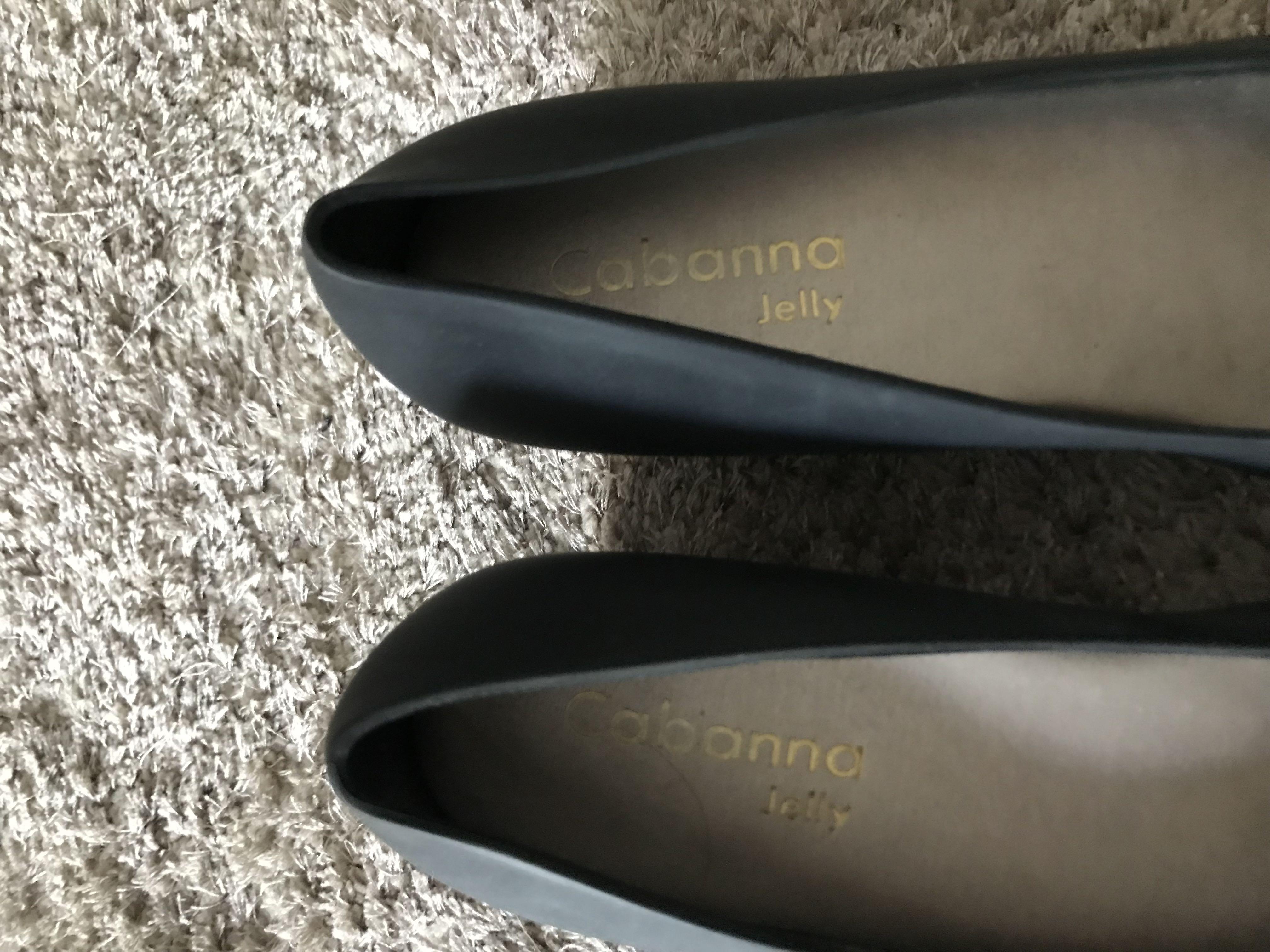 cabbana cabanna jelly shoes wedges black enak bagus bersihin cling