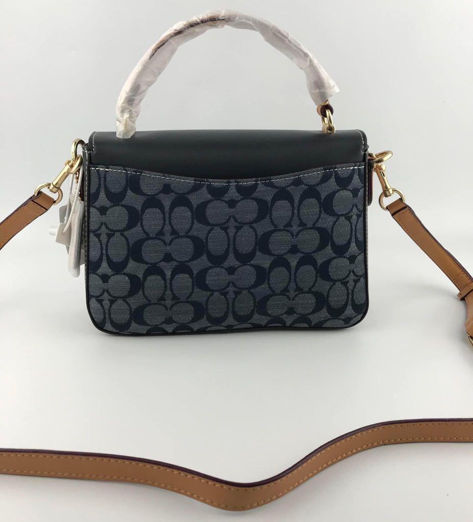 Coach Marlie Top Handle Satchel in Signature Chambray, Women's Fashion