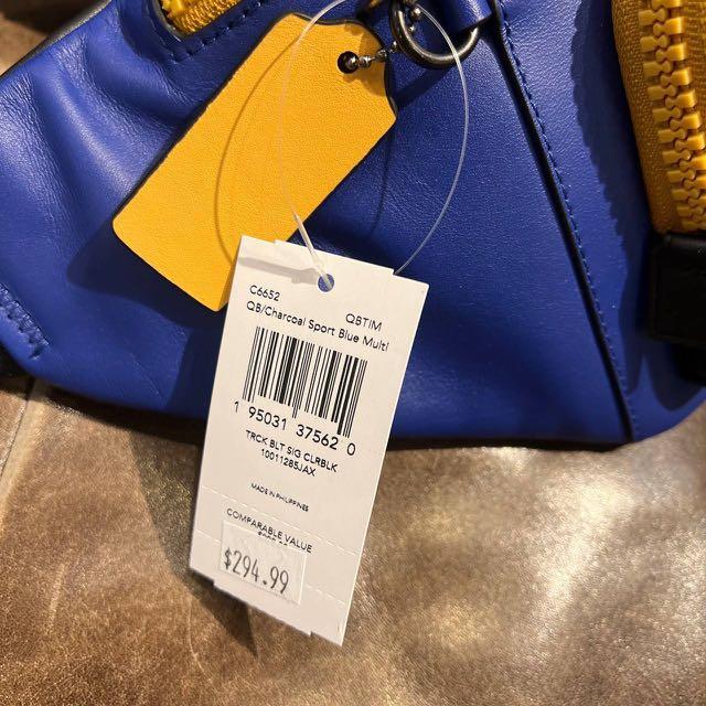 Coach Track Belt Bag In Colorblock Signature Canvas, Men's Fashion