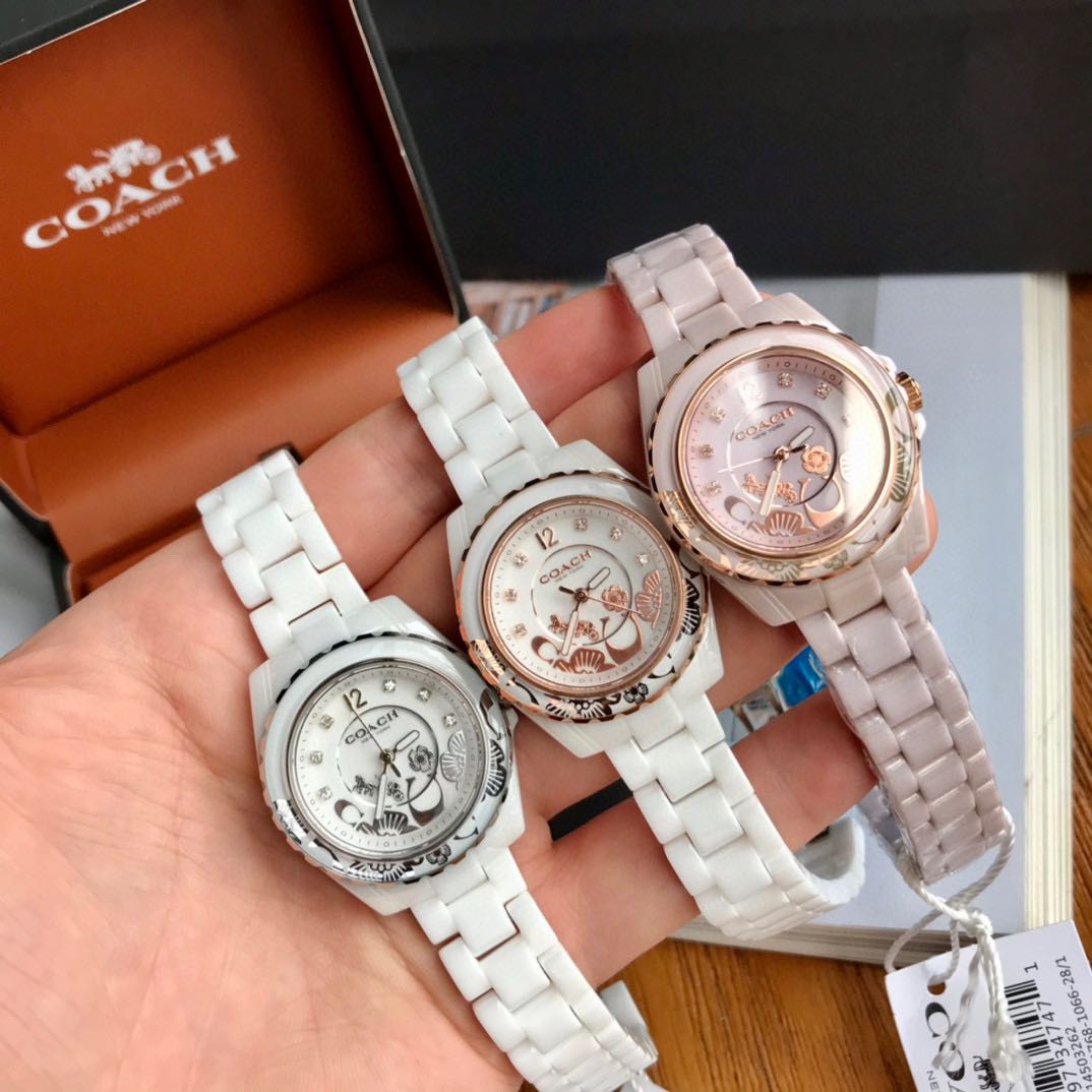 Coach white ceramic 2025 watch