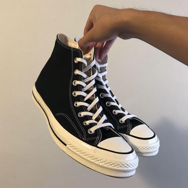 Converse 70s Hi Chuck Taylor Black 43 Fesyen Pria Sepatu