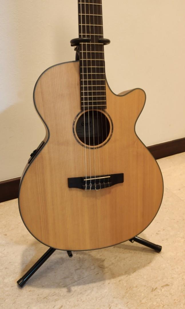 Cort CEC3 NS Electric Hybrid Nylon String Guitar, Hobbies & Toys, Music ...