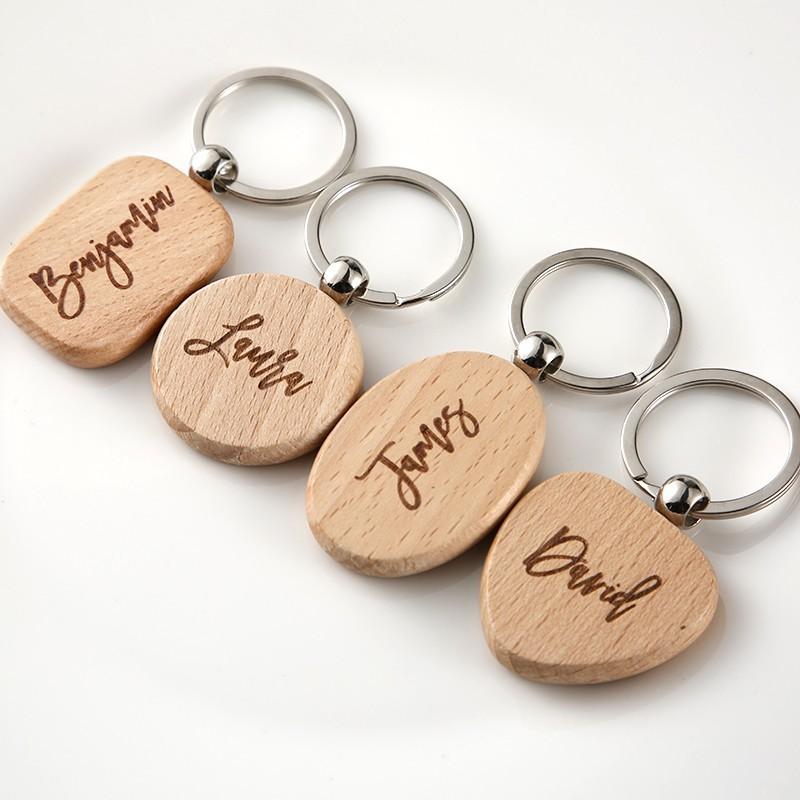 Customized on sale wooden keychains