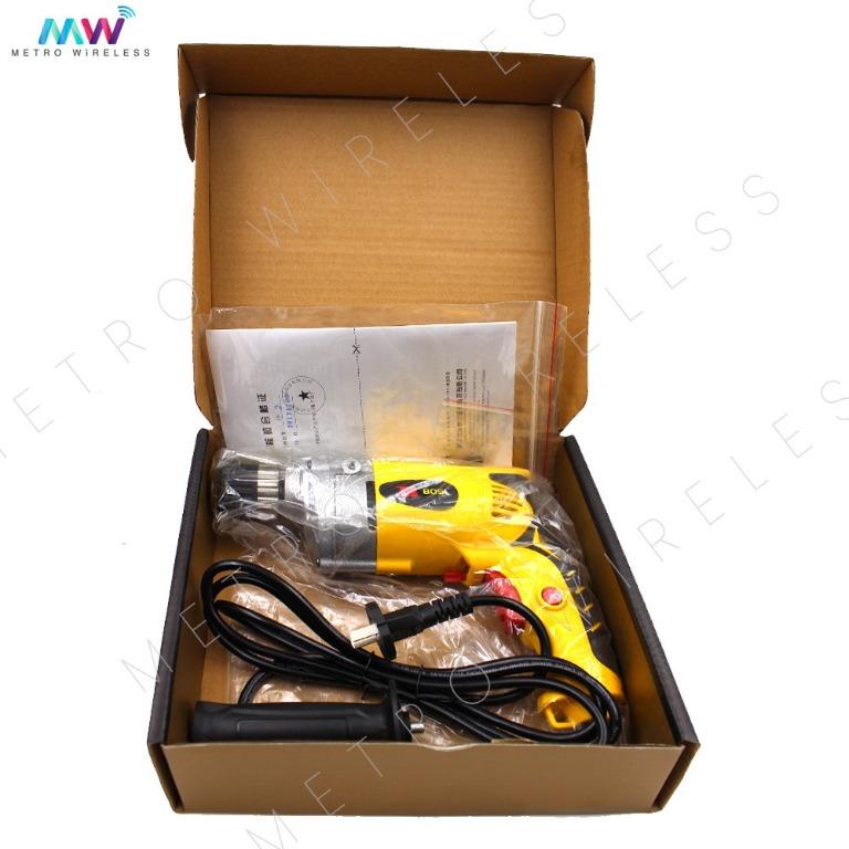 Electric Drill 710W Bosi Tools BS660304 (Category: Electrical, Adaptors & Sockets) located in Paranaque City. Submitted by pilipinashop (Listing ID 1151850709, Image 2). Description: brand new warehouse sale original price: 2,650 Product Description Item Name: Electric Drill Bosi Tools Item No: BS660304 Model: J1Z-BS04-10A Drilling capacity: Metal 10mm / Wood 25mm Power Supply: 220V - 50Hz Rated power: 710W Load speed: 0-3300r/min.