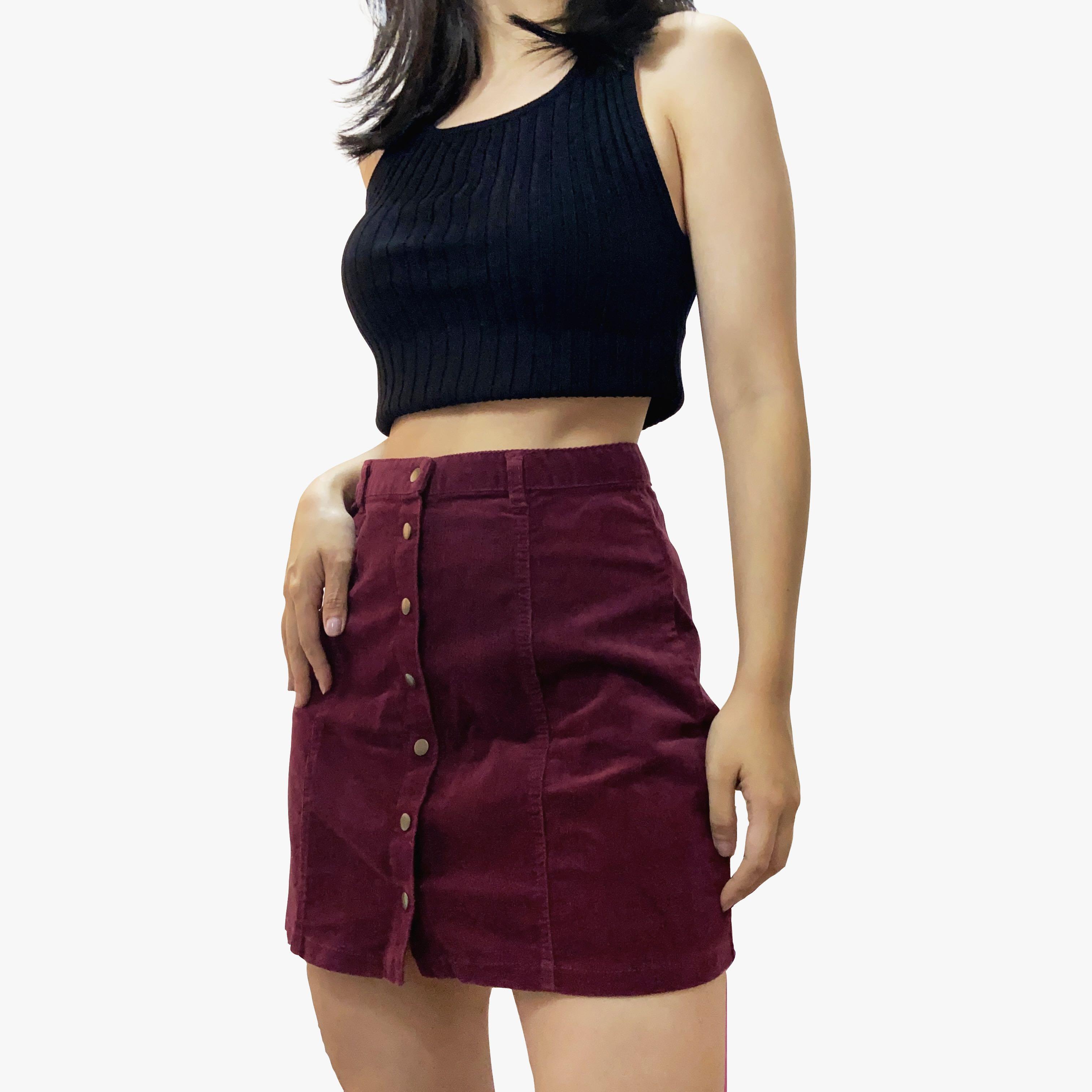 Burgundy skirt 2025 forever 21