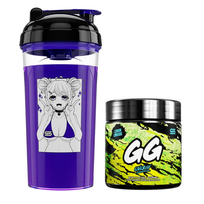 Gamer Supps GG Waifu Cup 24oz Lemon Limeade Tub bundle Energy Formula
