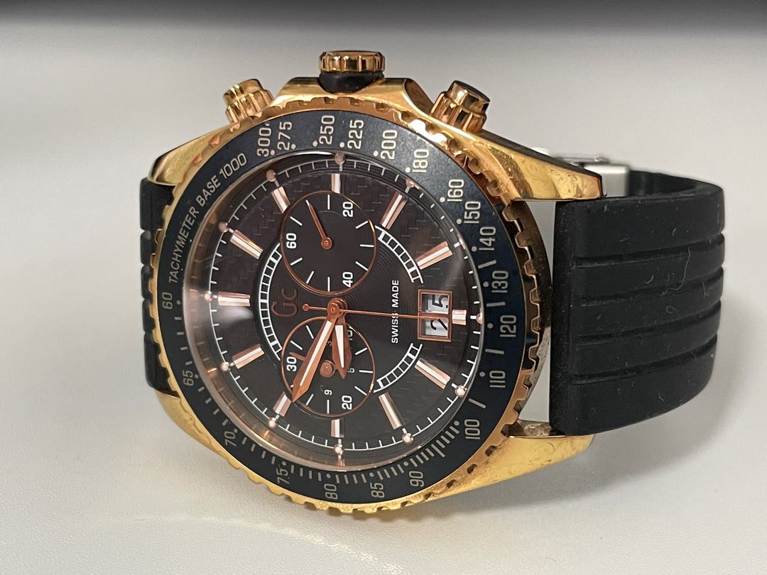 Gc watch shop black and gold