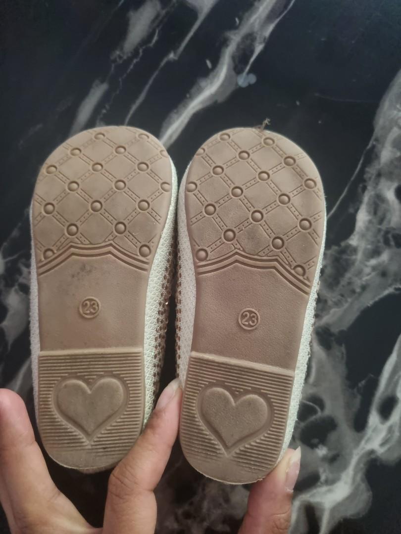 Gold baby doll shoes top