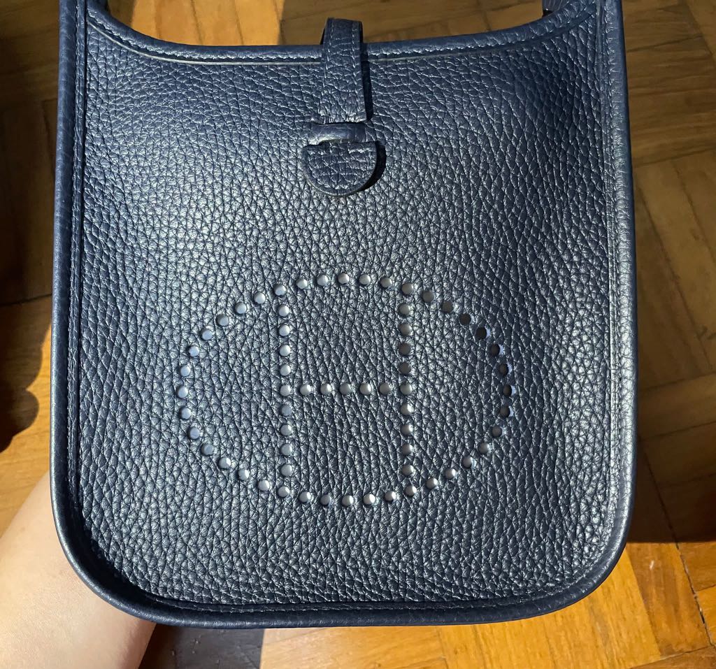 hermes mini evelyne bleu nuit