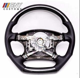 HiLux revo Vigo fortuner custom carbon steering wheel and triple stitch leather