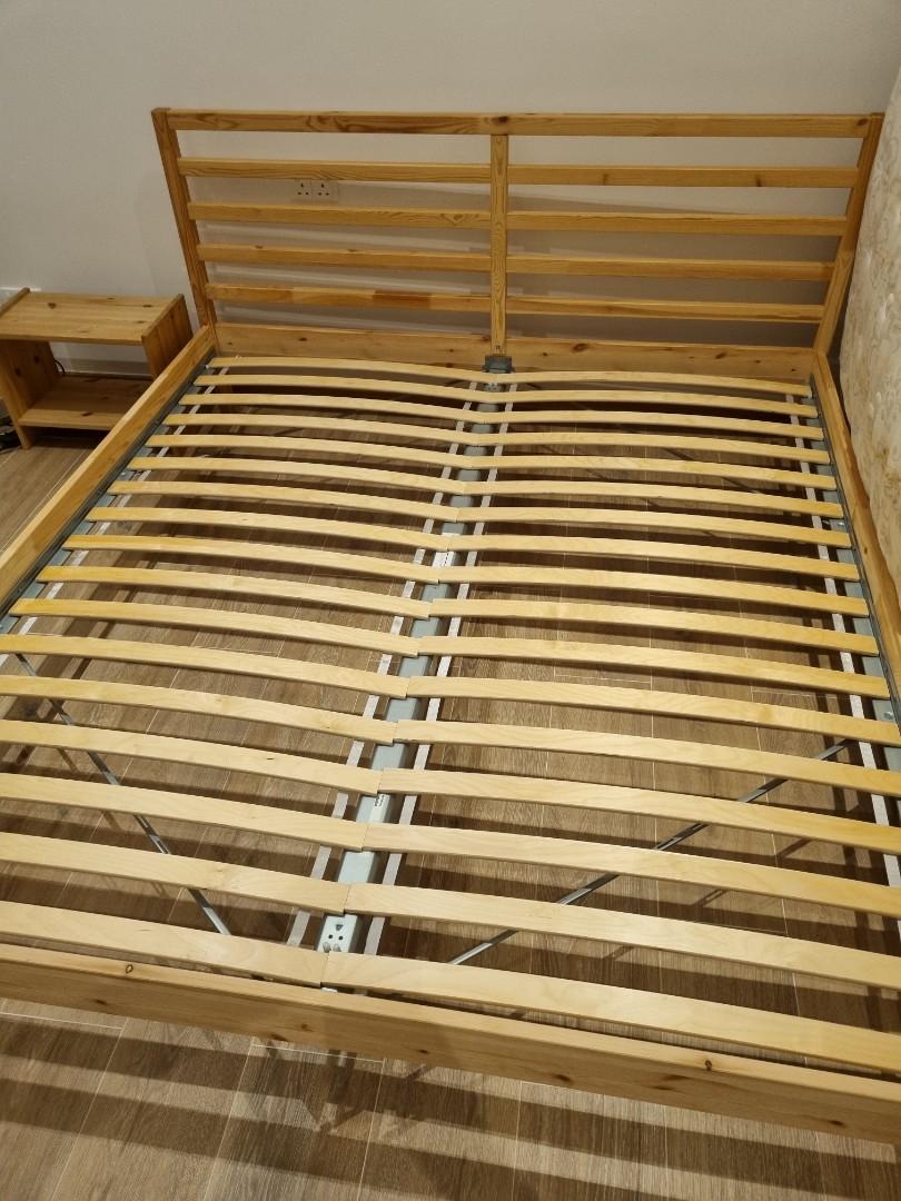 Ikea Tarva bed frame king size (180x200), Furniture & Home Living