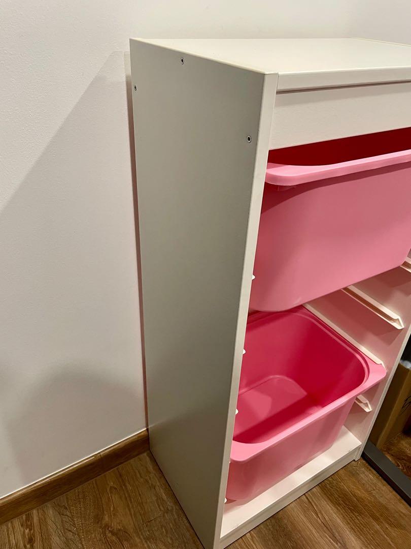 Ikea Trofast Pink/White, Furniture & Home Living, Furniture, Shelves, & Racks on Carousell