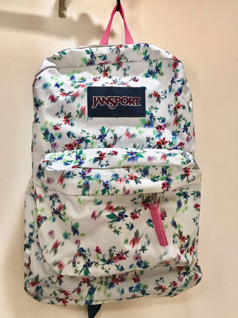 Jansport white floral backpack new arrivals