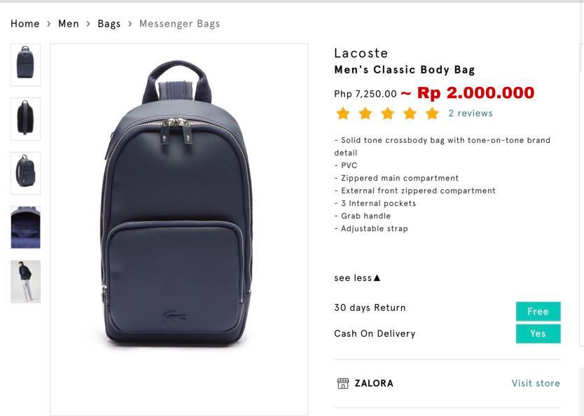 Lacoste Men Classic Sling Bag Tas 