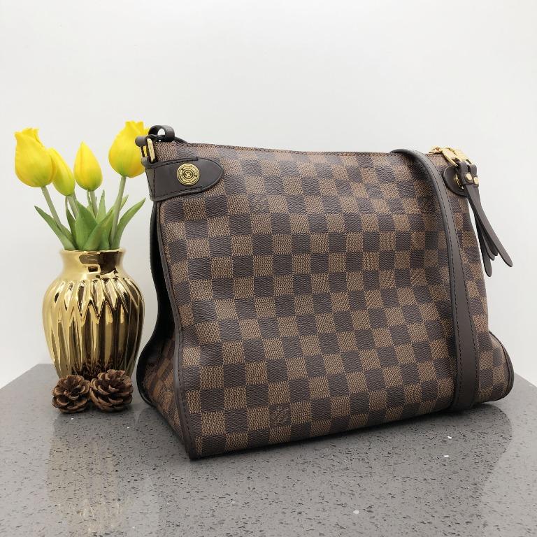 LOUIS VUITTON Duomo Damier Ebene Crossbody Bag Brown