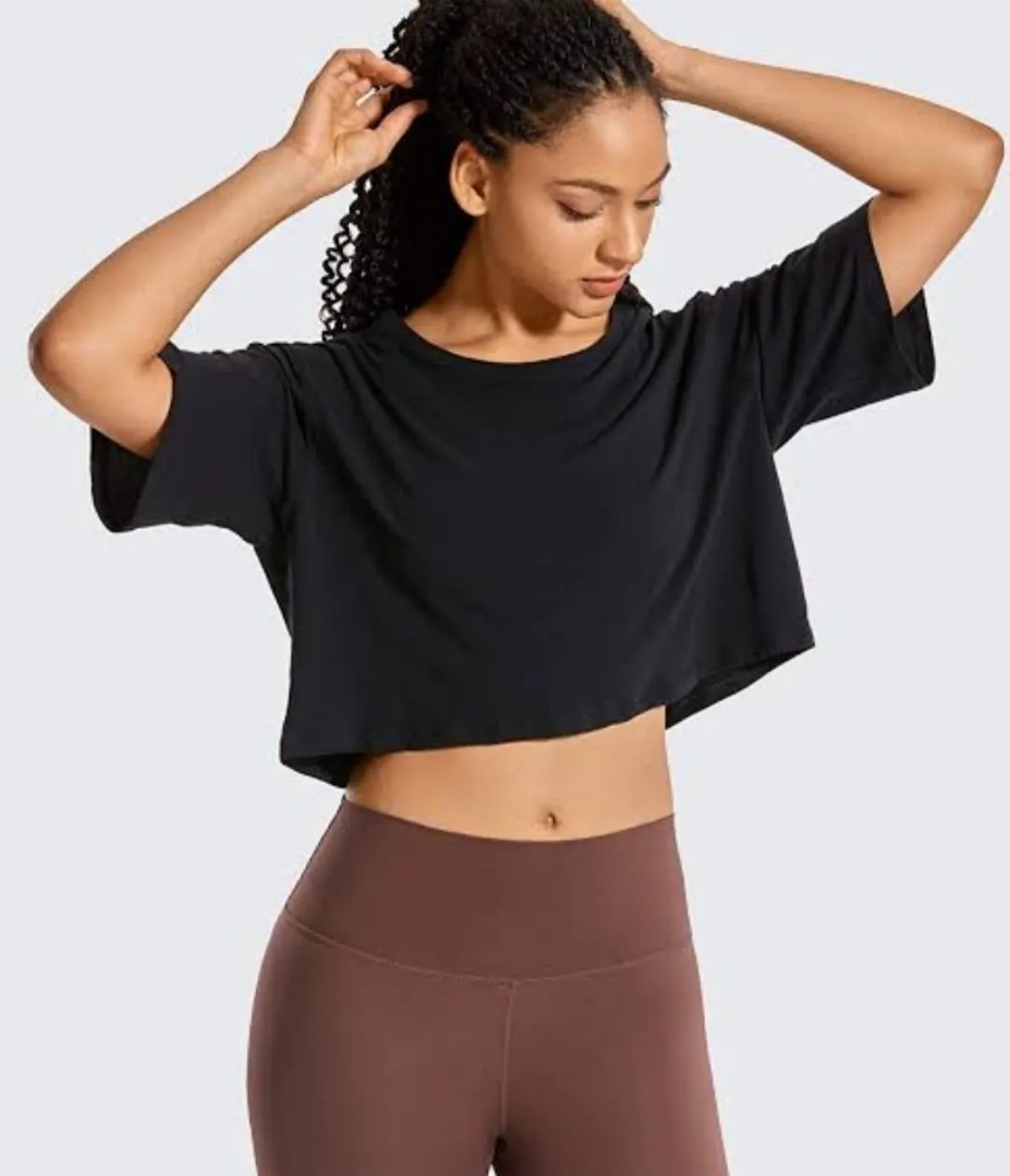 Lululemon Crop Top, Olah Raga, Baju 