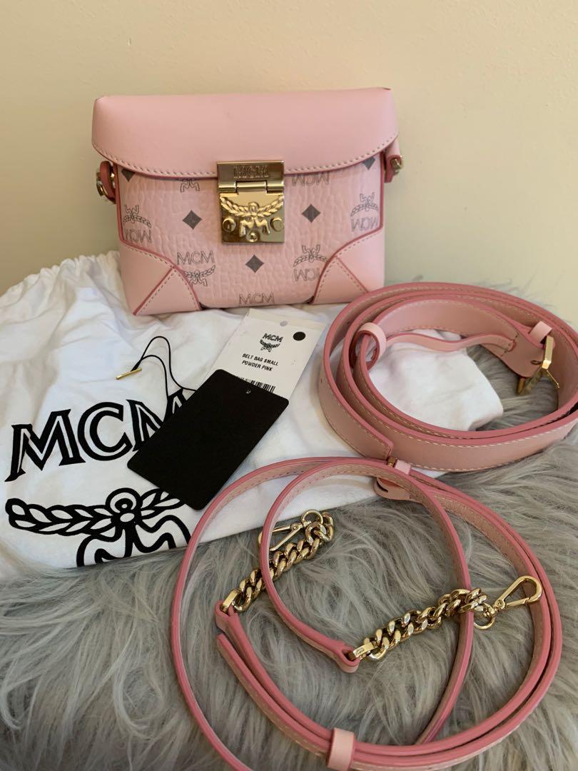 Mcm soft berlin visetos belt bag best sale