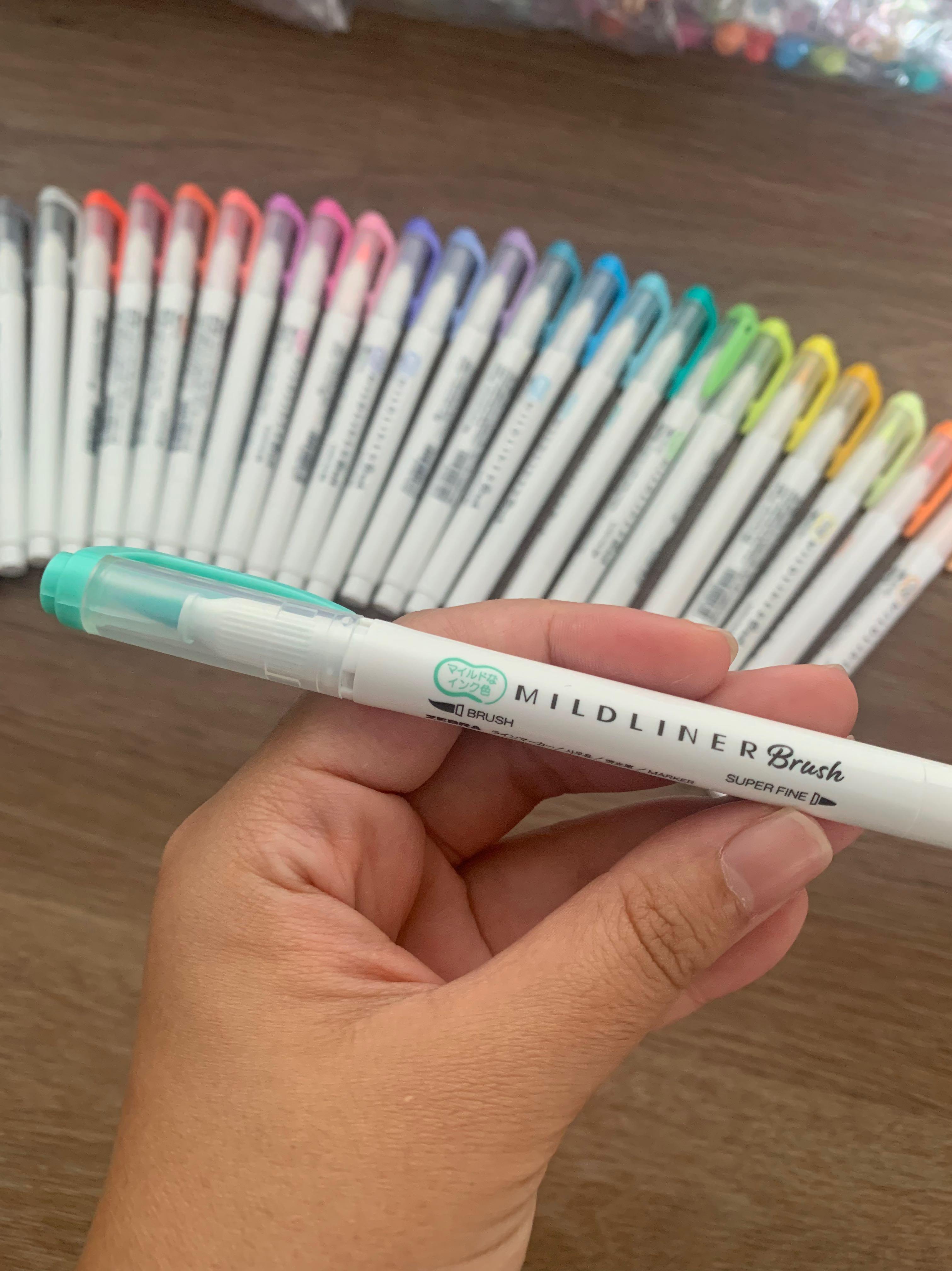 Mildliner Brush ZEBRA 25 Colours In Stock New Highlighters Authentic