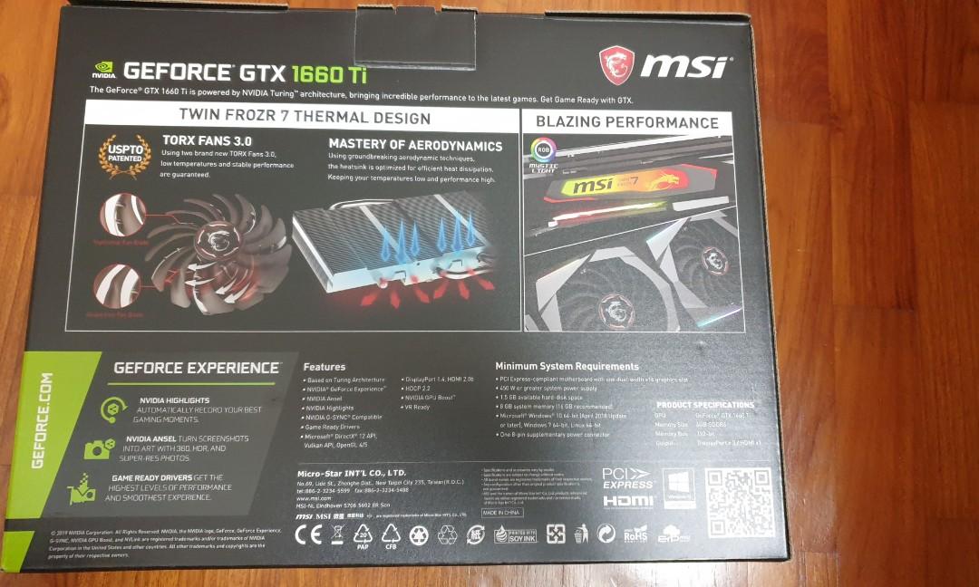 Geforce gtx 1660 best sale ti gaming x 6g