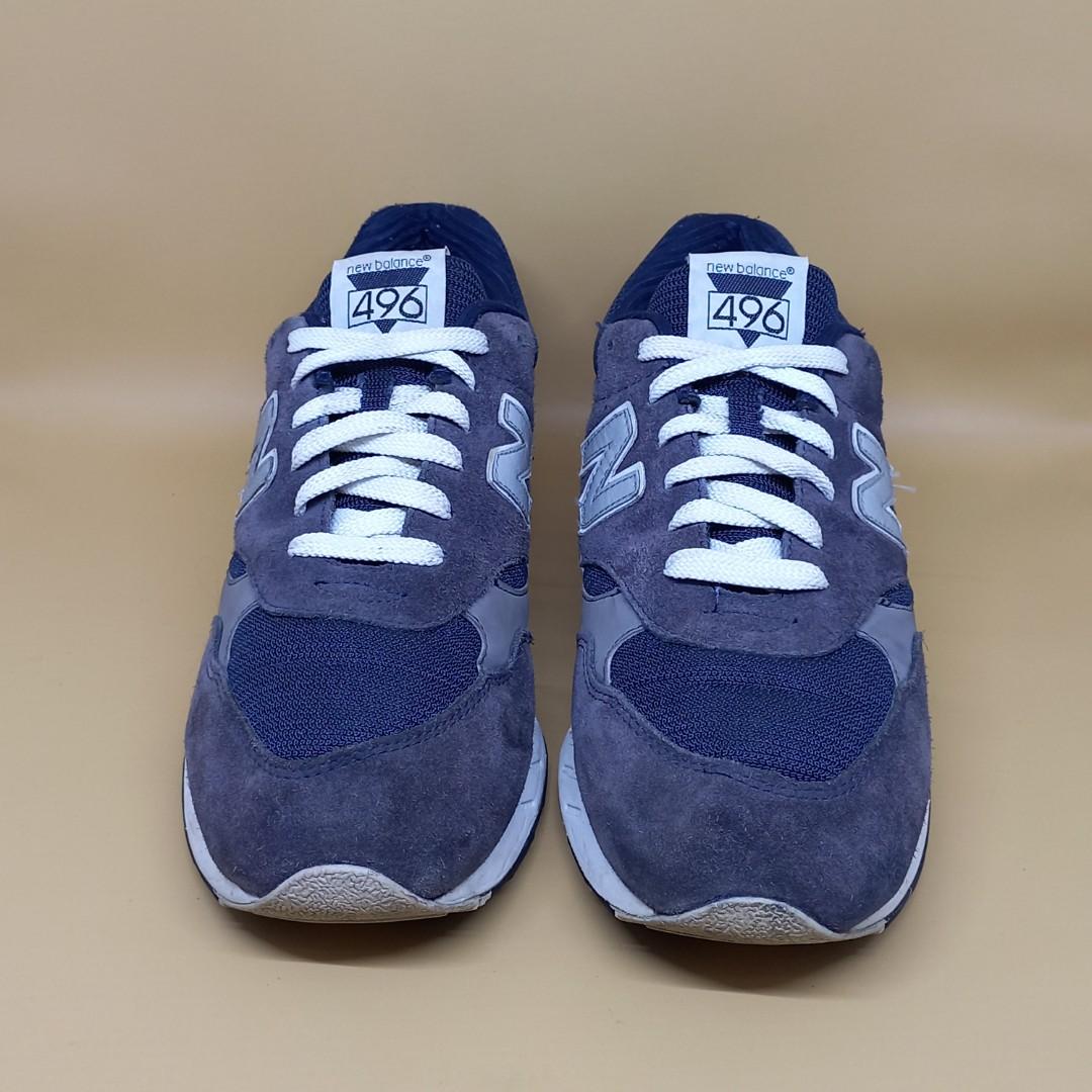 New balance 496 pelle blu sales