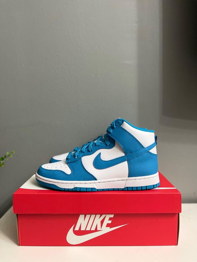 Nike Dunk High Championship Blue, Men's Fashion, Footwear