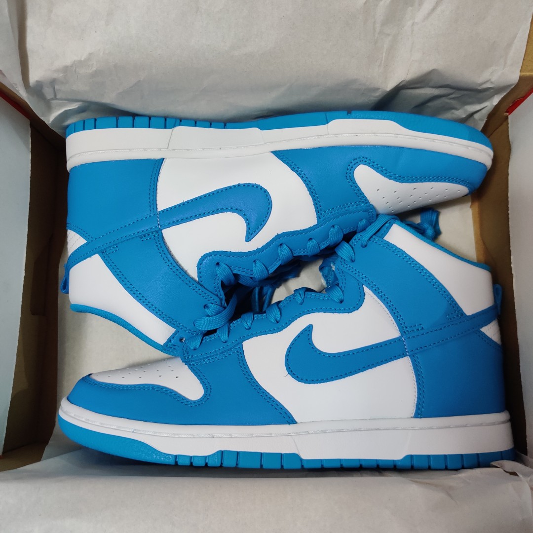 Nike Dunk High UNC, Men's Fashion, Footwear, Sneakers on Carousell