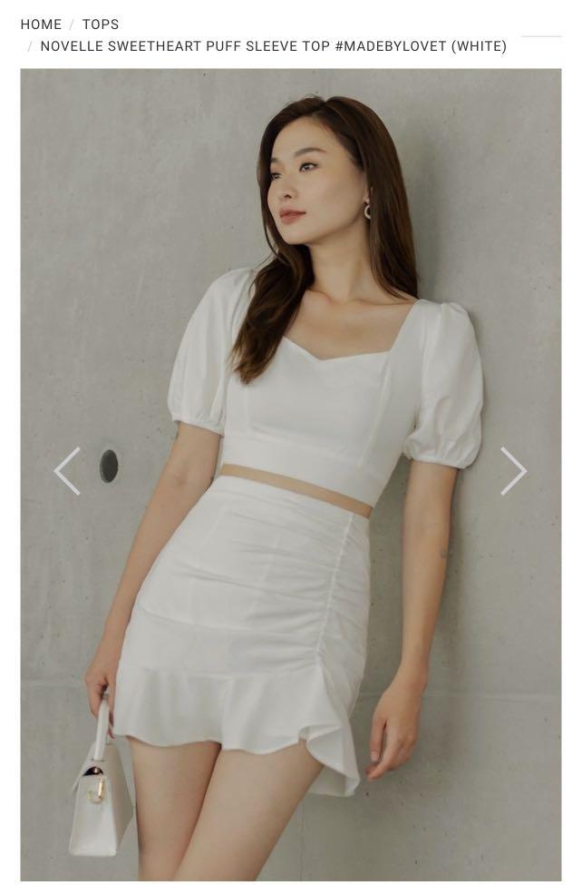 Sweetheart puff deals sleeve top