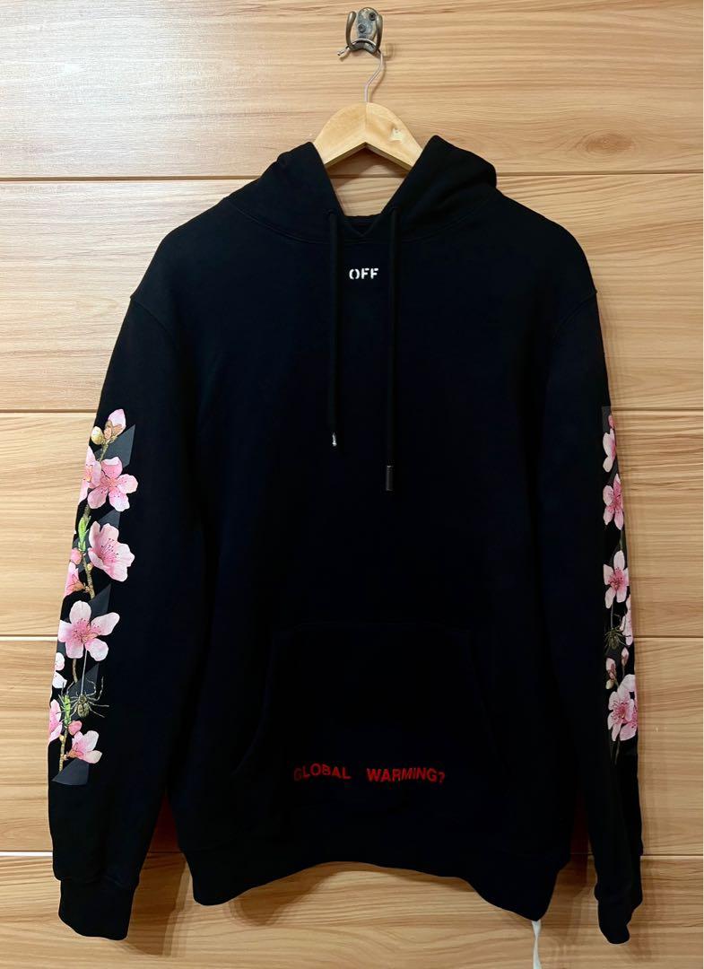 off white cherry blossom hoodie