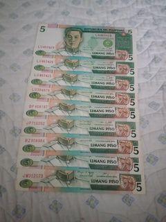 Old Philippine currency peso bills