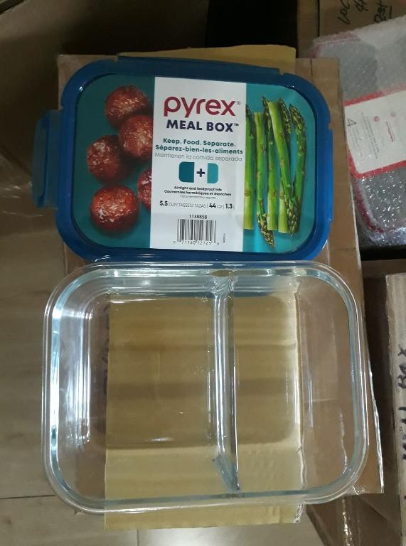 Pyrex 5.5-Cup Meal Box Storage Rectangle with Plastic Cover 1138858 - The  Home Depot