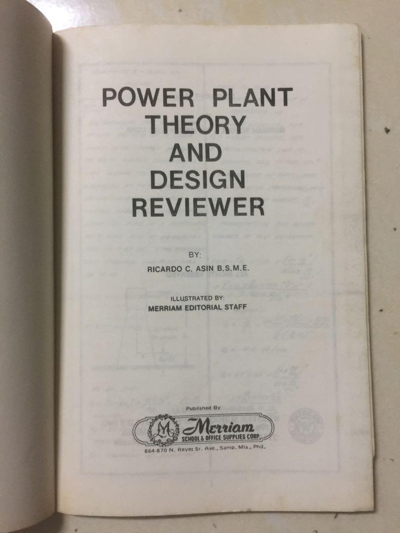 Power Plant Theory and Design Reviewer by Ricardo C. Asin, Hobbies ...