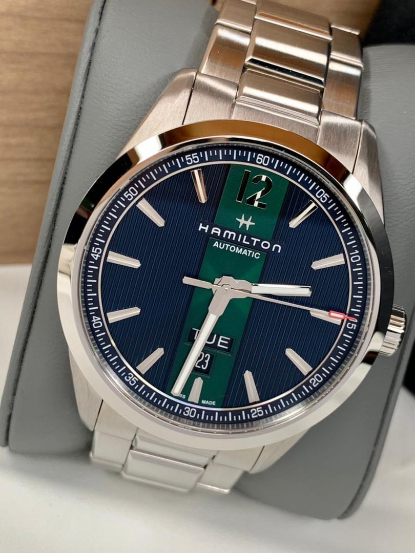 Preowned Hamilton Broadway Day Date Automatic Men’s Watch Blue Dial  H43515141 💯 Original 42mm Comes With Card & Box 💥Prefectly suited to  dynamic days