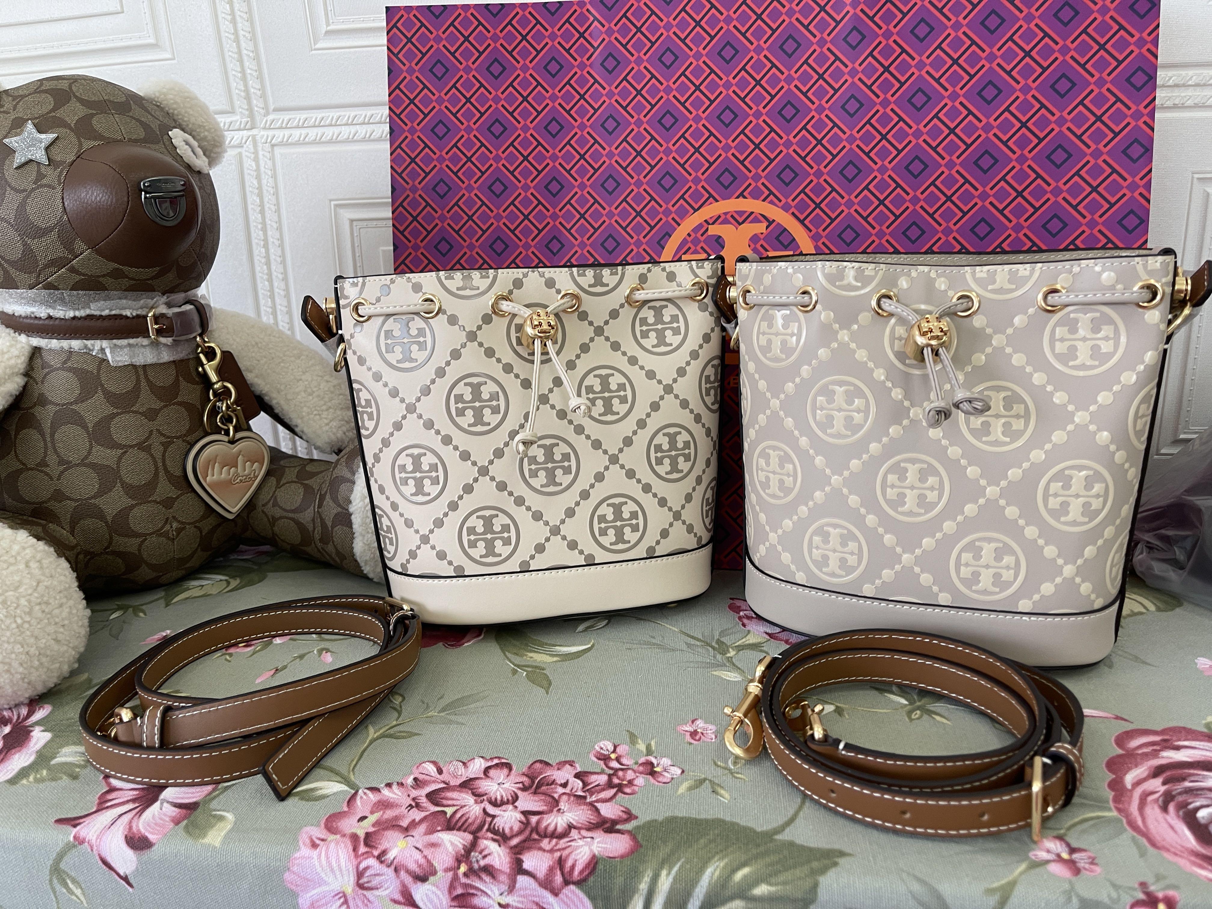 READY STOCK AUTHENTIC TORY BURCH LONGAN ABD NEW CREAM BUCKET CROSSBODY BAG HANDBAG