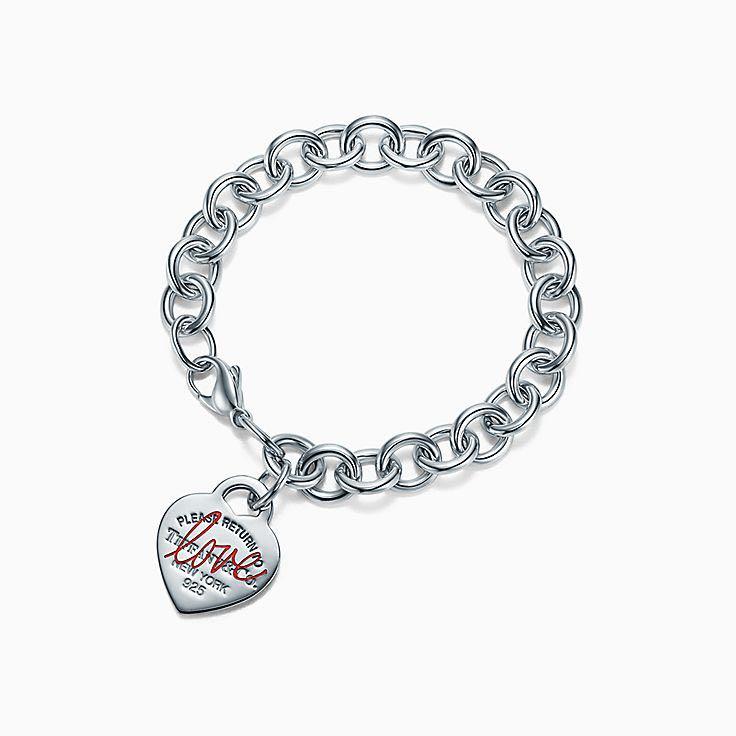 Tiffany bracelet with red heart online