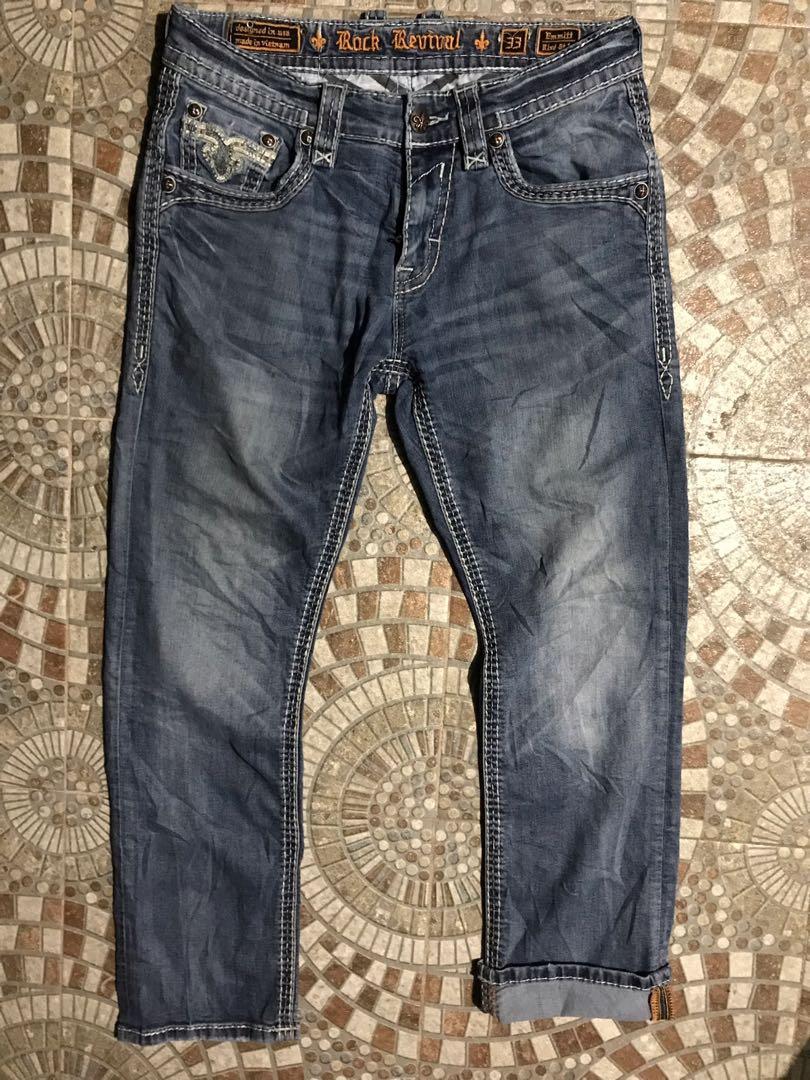 Rock REVIVAL JEANS SIZE33 stretch denim (Category: Jeans) located in Cebu City. Submitted by ROCKALL4455 (Listing ID 1151806487, Image 3). Description: Genuine RR JEANS NO ISSUE NOT ALTERED STRETCH TAPERED JEANS W35 to 36 actual Lenght 42 Hem 8 Shipped via jrs MOP GCASH.
