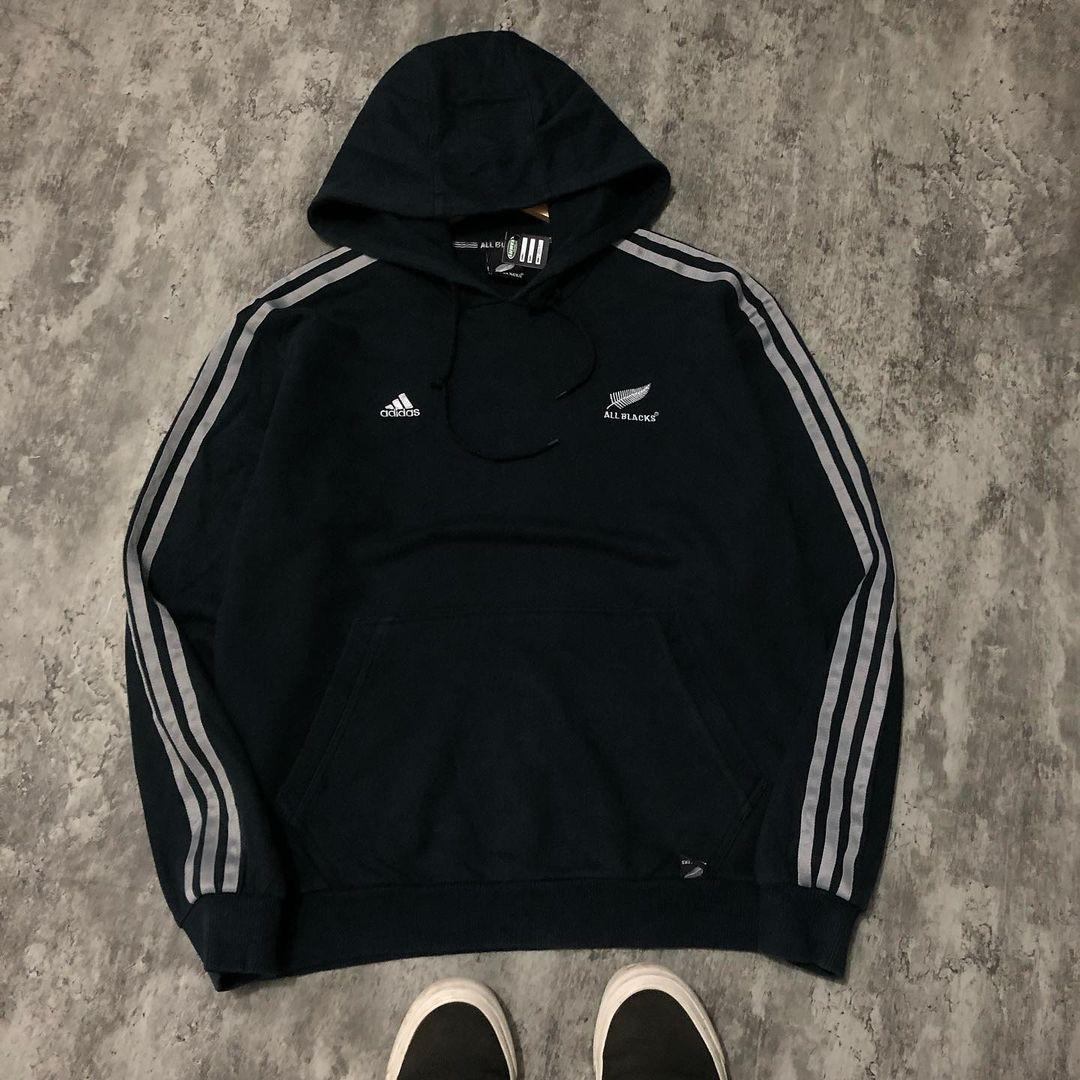 SALE LIKE NEW ADIDAS X ALL BLACKS STREETWEAR HOODIE BLACK