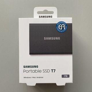 🆕Samsung Portable SSD T7 1TB Titan Gray 3 Years Local Warranty Set