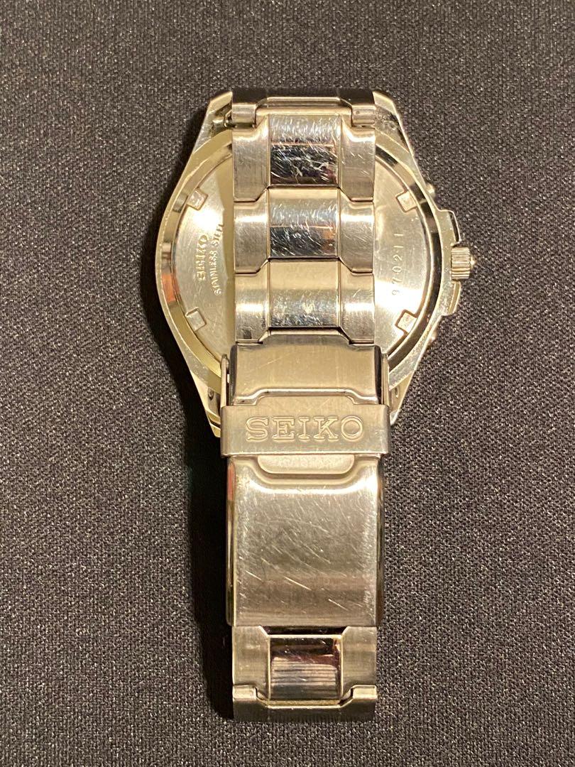 Seiko Chronograph Titanium 100M (V657-0B00) 男裝腕錶, 名牌, 手錶 ...